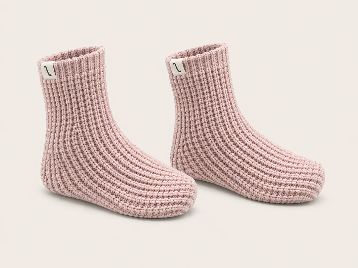After Tracks - Merino Waffle House Socks (Dusk)